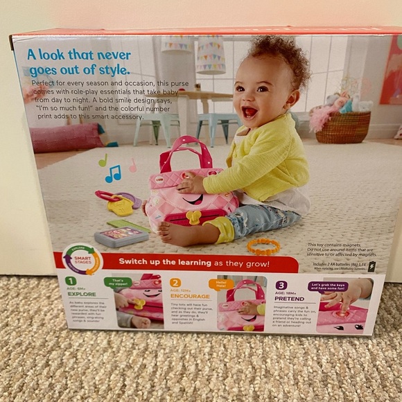 Fisher Price My Smart Purse Infant and Toddler Toy with 5 Accessories NEW in box - Picture 2 of 6